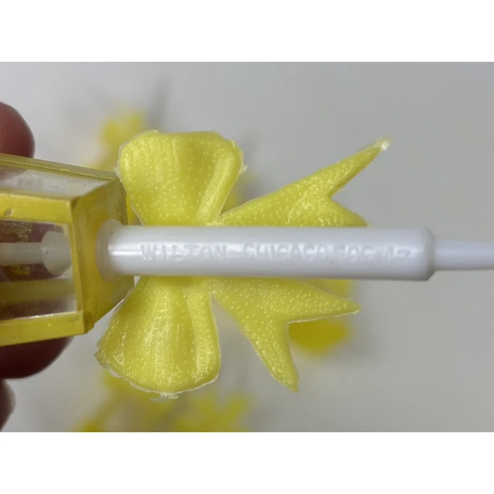Vintage WILTON Happy Birthday Street Lamp Cake Toppers Decoration Yellow Qty 7